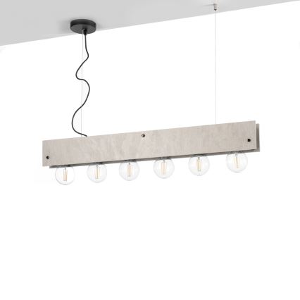 ONLI - Lustr na lanku ARGO 6xE27/22W/230V šedá