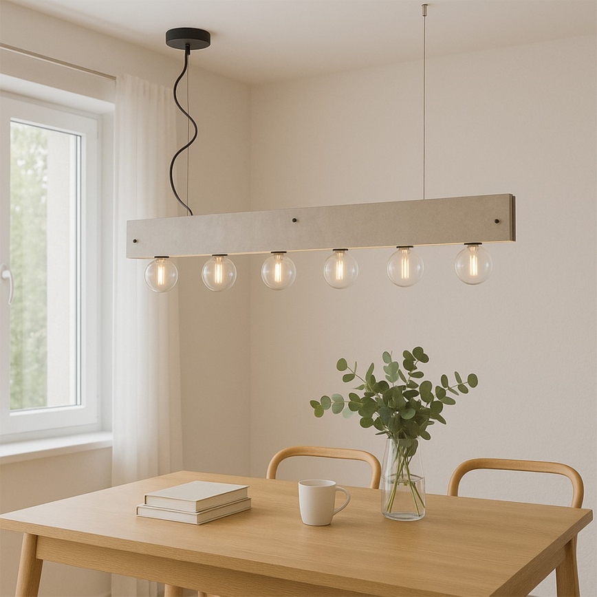 ONLI - Lustr na lanku ARGO 6xE27/22W/230V šedá