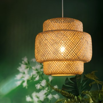 ONLI - Lustr na lanku BAMBOO 1xE27/22W/230V bambus