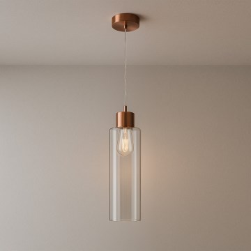 ONLI - Lustr na lanku DODO 1xE27/22W/230V měděná