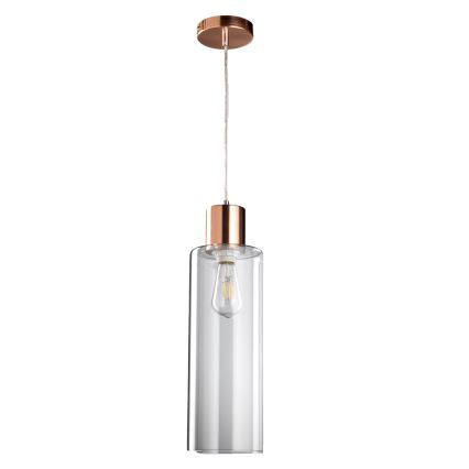 ONLI - Lustr na lanku DODO 1xE27/22W/230V měděná