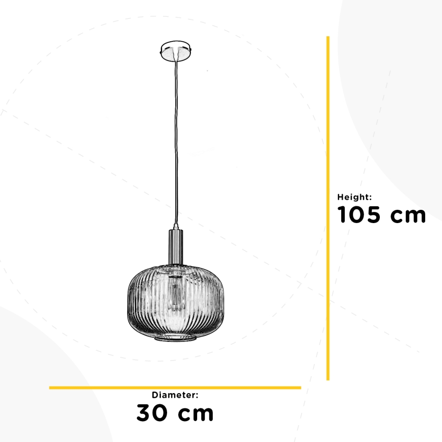 ONLI - Lustr na lanku DOROTY 1xE27/22W/230V pr. 30 cm