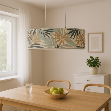 ONLI - Lustr na lanku FLORA 2xE27/22W/230V zelená/zlatá