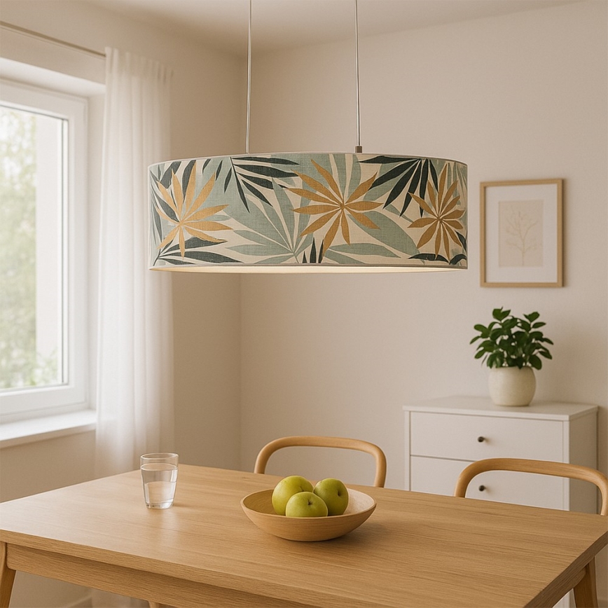 ONLI - Lustr na lanku FLORA 2xE27/22W/230V zelená/zlatá