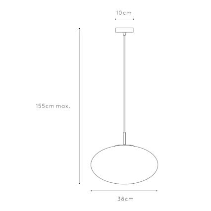 ONLI - Lustr na lanku JANET 1xE27/6W/230V pr. 38 cm
