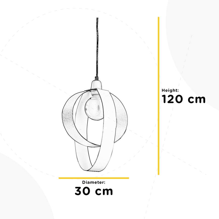 ONLI - Lustr na lanku SERENA 1xE27/22W/230V bílá