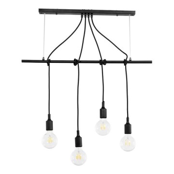 ONLI - Lustr na lanku WIRE 4xE27/15W/230V černá