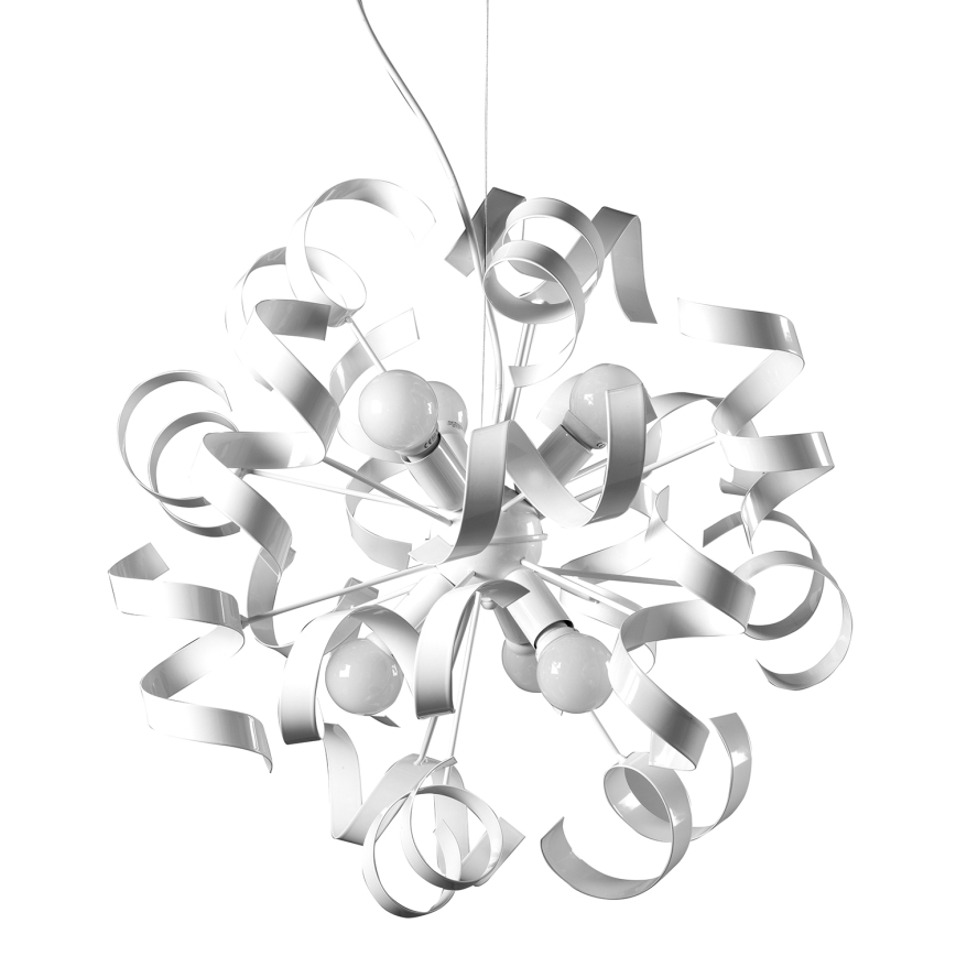 ONLI -  Lustr na lanku ZOE 6xE14/6W/230V bílá