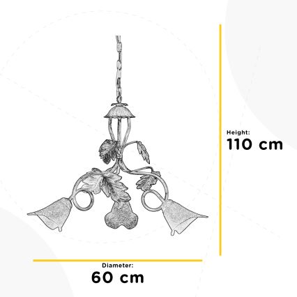 ONLI - Lustr na řetězu MARILENA 3xE14/6W/230V