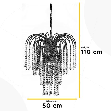 ONLI - Lustr na řetězu PIOGGIA 5xE14/6W/230V zlatá