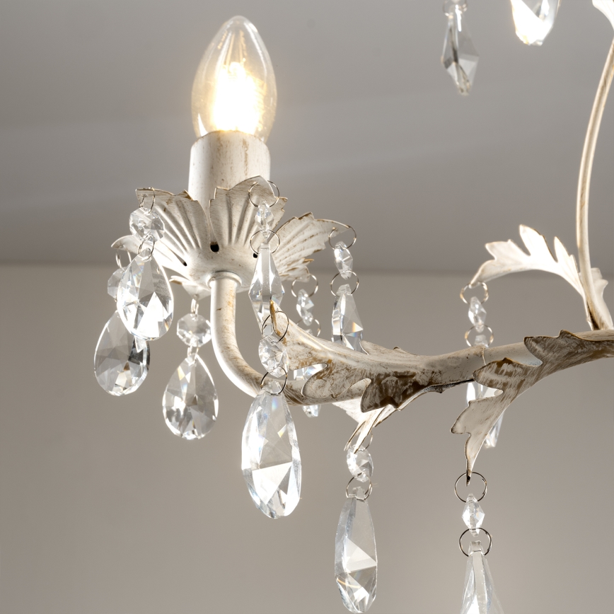 ONLI - Lustr na řetězu TERESA 3xE14/6W/230V bílá