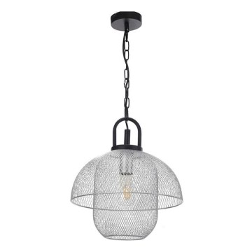 ONLI - Lustr na řetězu ZAIR 1xE27/22W/230V černá/stříbrná
