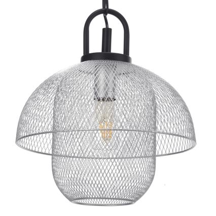 ONLI - Lustr na řetězu ZAIR 1xE27/22W/230V černá/stříbrná