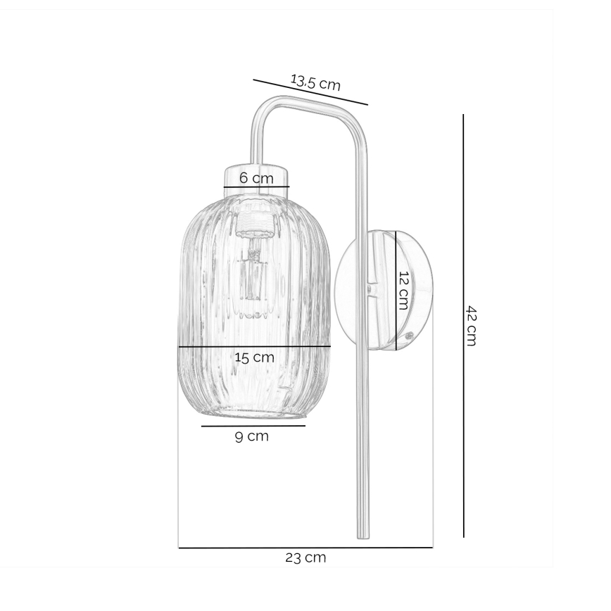 ONLI - Nástěnná lampa DOROTY 1xE27/15W/230V mosaz