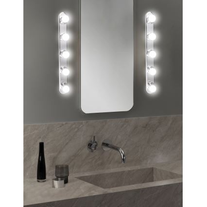 ONLI - Nástěnné svítidlo HOLLYWOOD 5xE14/6W/230V lesklý chrom