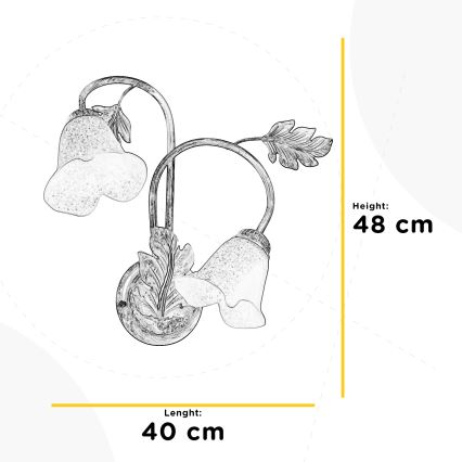 ONLI - Nástěnné svítidlo MARILENA 2xE14/6W/230V