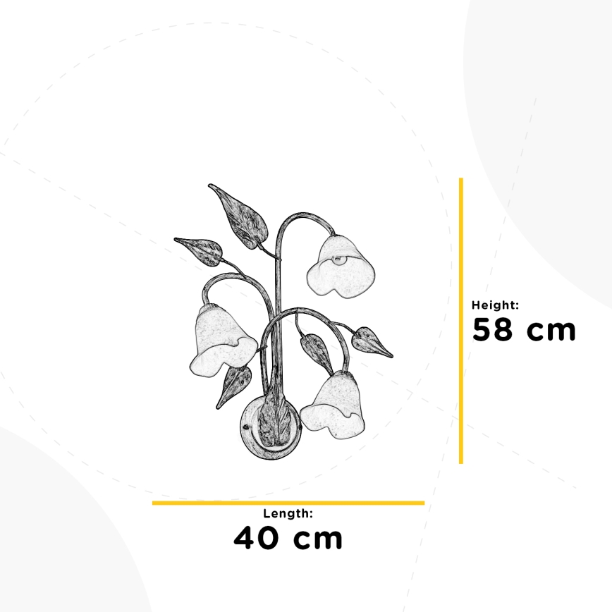 ONLI - Nástěnné svítidlo VANDA 3xE14/6W/230V