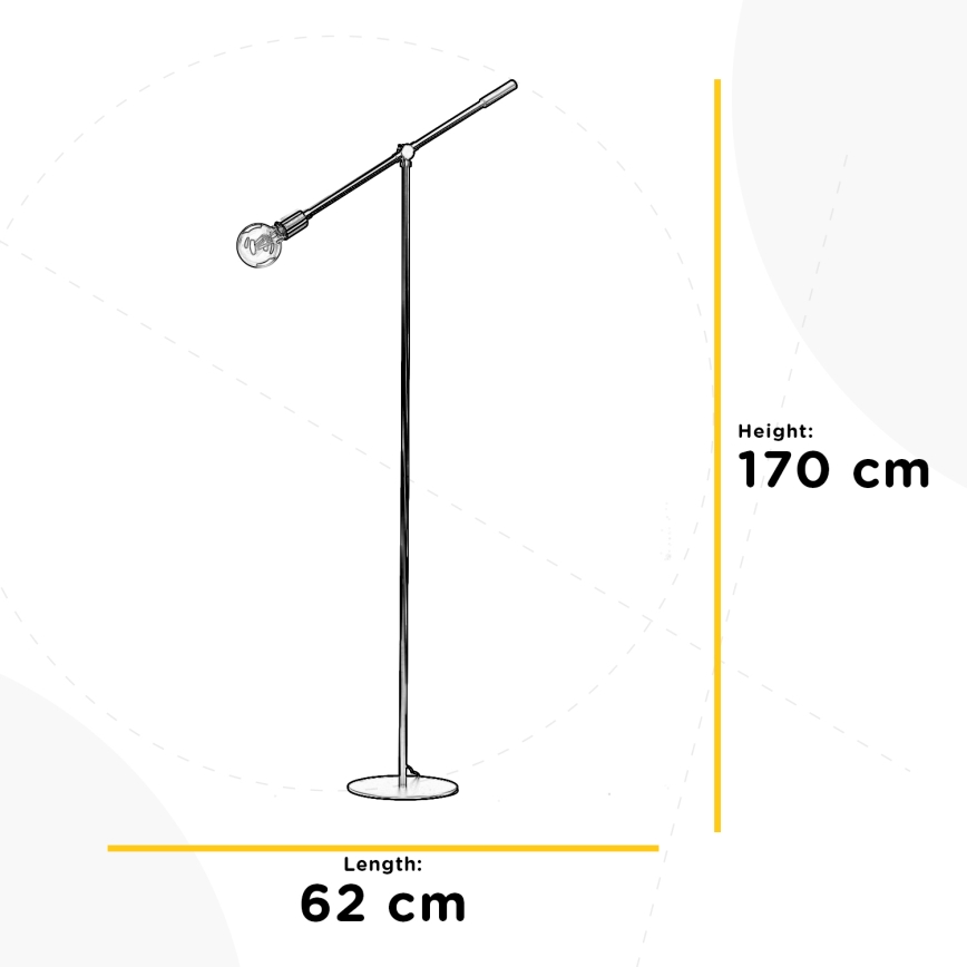 ONLI - Stojací lampa ASTE 1xE27/15W/230V černá/zlatá