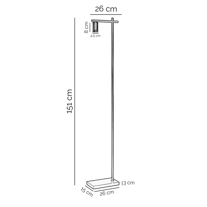 ONLI - Stojací lampa CROSS 1xE27/22W/230V černá/mosaz