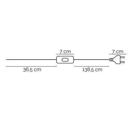 ONLI - Stojací lampa CROSS 1xE27/22W/230V černá/mosaz