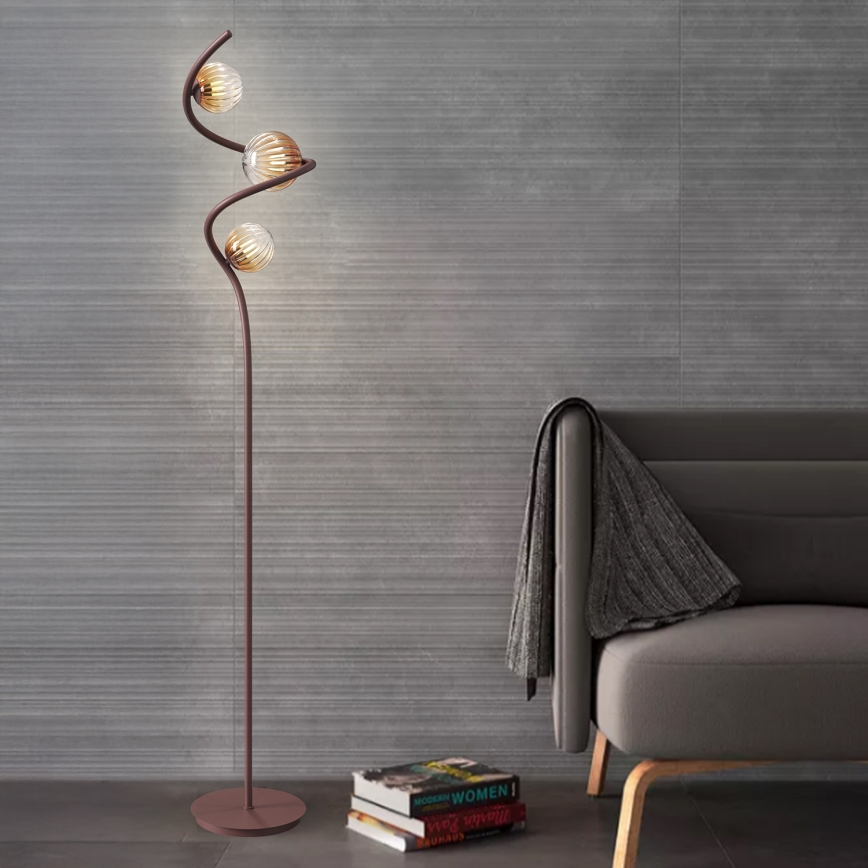 ONLI - Stojací lampa FRIDA 3xG9/10W/230V měděná