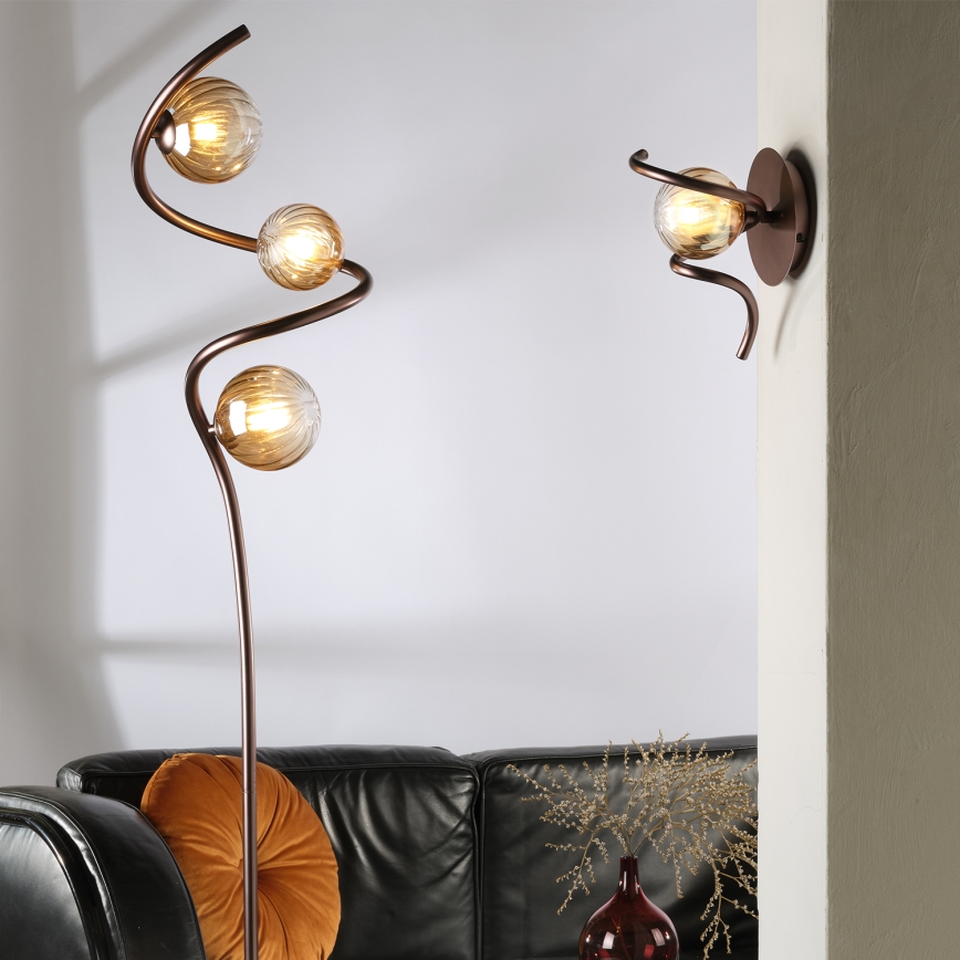 ONLI - Stojací lampa FRIDA 3xG9/10W/230V měděná