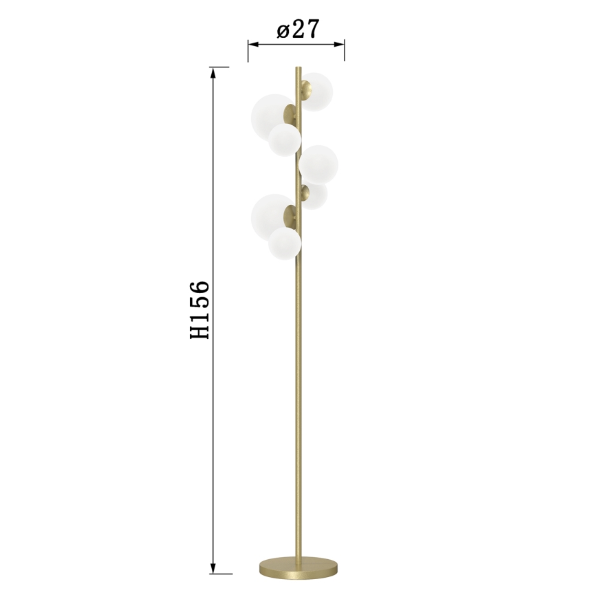 ONLI - Stojací lampa PALOMA 7xG9/10W/230V zlatá