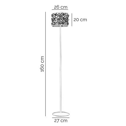 ONLI - Stojací lampa TITILLA 1xE27/22W/230V fialová/bílá