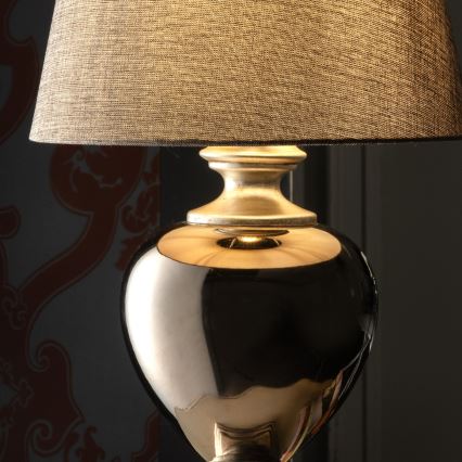 ONLI - Stolní lampa AMADEUS 1xE27/15W/230V šedá