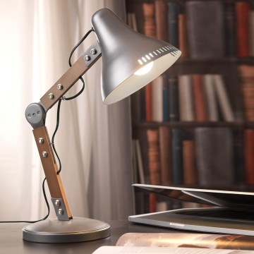 ONLI - Stolní lampa ARCHITETTO 1xE27/22W/230V 62 cm šedá/hnědá