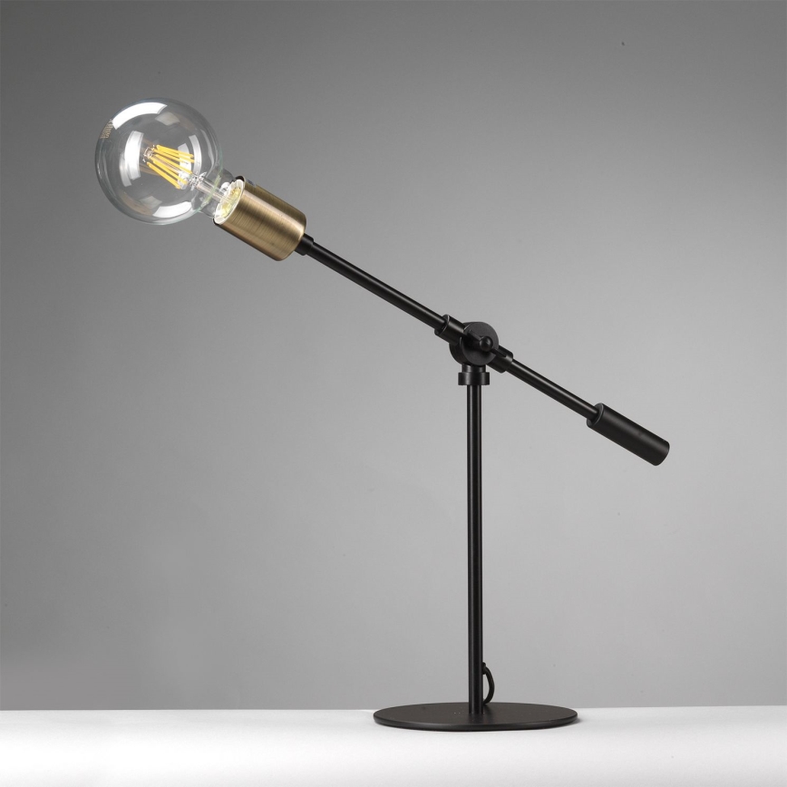 ONLI - Stolní lampa ASTE 1xE27/15W/230V 45 cm černá/zlatá