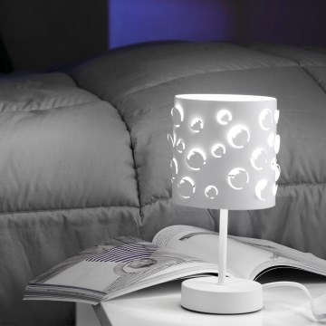 ONLI - Stolní lampa BOLLICINE 1xE14/6W/230V 22 cm bílá