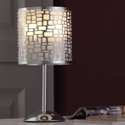 ONLI - Stolní lampa BRUCE 1xE27/15W/230V 40 cm matný chrom