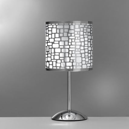 ONLI - Stolní lampa BRUCE 1xE27/15W/230V 40 cm matný chrom