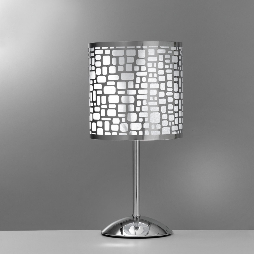 ONLI - Stolní lampa BRUCE 1xE27/15W/230V 40 cm matný chrom