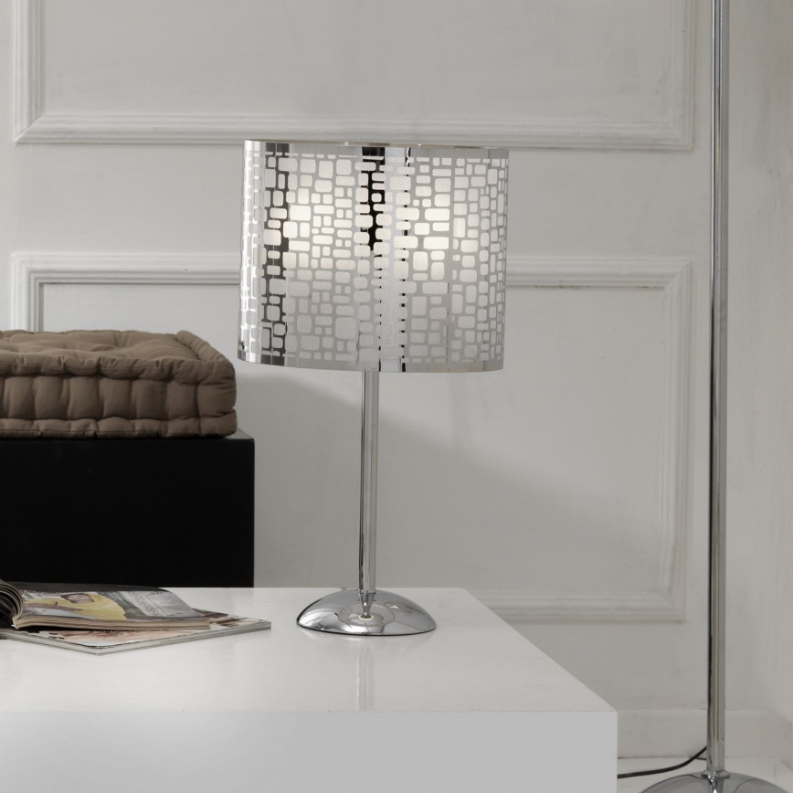ONLI - Stolní lampa BRUCE 1xE27/15W/230V 53 cm matný chrom