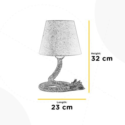 ONLI - Stolní lampa CORDA 1xE27/22W/230V 32 cm béžová
