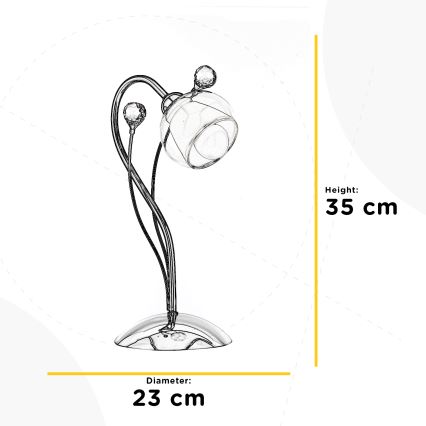 ONLI - Stolní lampa DIAMANTE 1xE14/6W/230V 35 cm