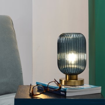 ONLI - Stolní lampa DOROTY 1xE27/22W/230V modrá/zlatá