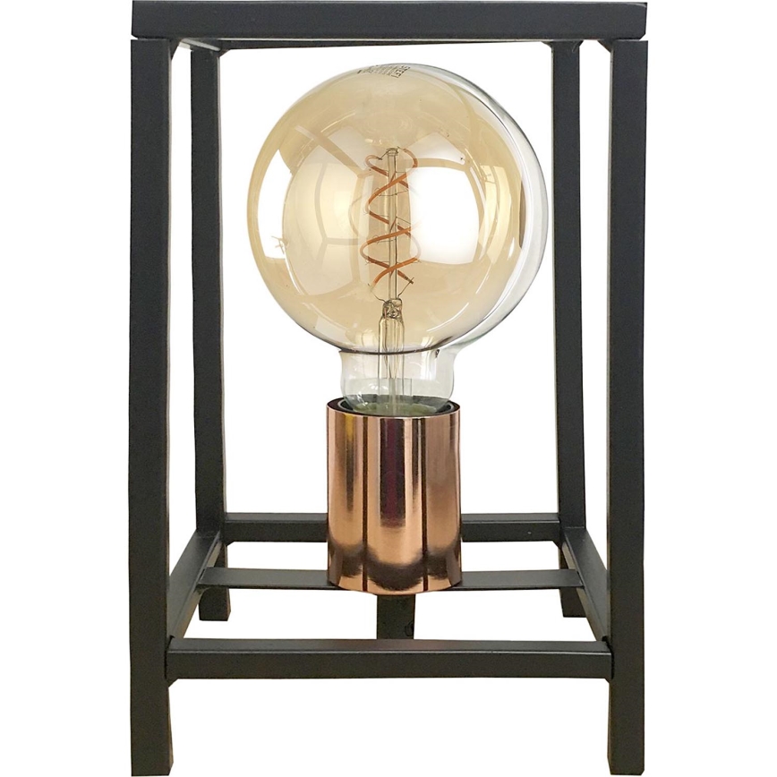 ONLI - Stolní lampa FLOKI 1xE27/15W/230V 20 cm černá/měděná