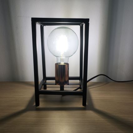 ONLI - Stolní lampa FLOKI 1xE27/15W/230V 20 cm černá/měděná