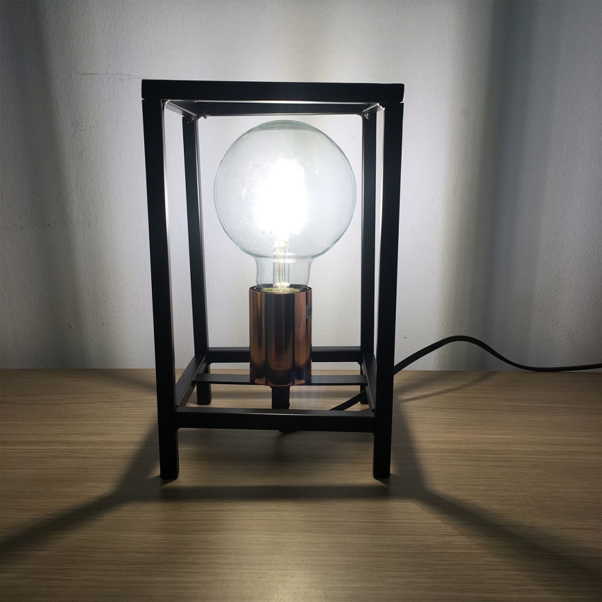 ONLI - Stolní lampa FLOKI 1xE27/15W/230V 20 cm černá/měděná