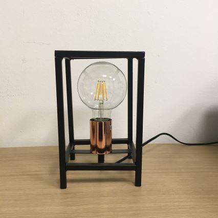 ONLI - Stolní lampa FLOKI 1xE27/15W/230V 20 cm černá/měděná
