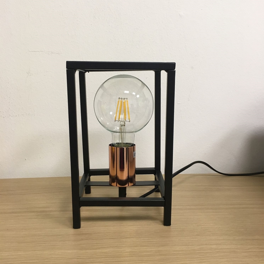 ONLI - Stolní lampa FLOKI 1xE27/15W/230V 20 cm černá/měděná
