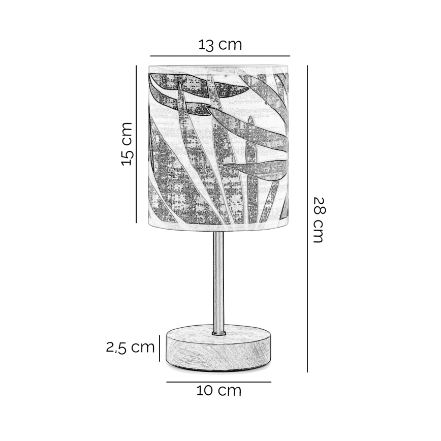 ONLI - Stolní lampa FLORA 1xE27/22W/230V 28 cm zelená/zlatá