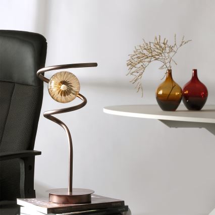 ONLI - Stolní lampa FRIDA 1xG9/10W/230V 42 cm měděná
