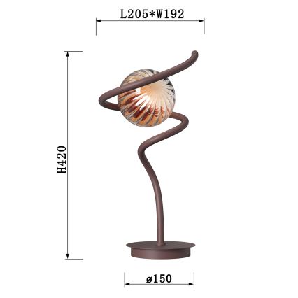 ONLI - Stolní lampa FRIDA 1xG9/10W/230V 42 cm měděná