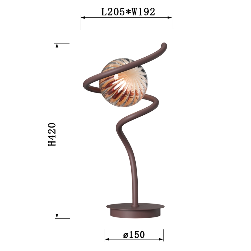 ONLI - Stolní lampa FRIDA 1xG9/10W/230V 42 cm měděná