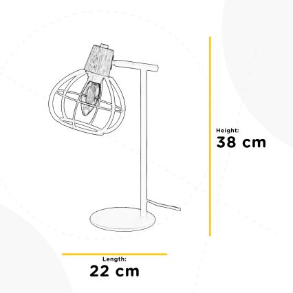 ONLI - Stolní lampa GINGER 1xE14/6W/230V