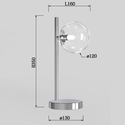 ONLI - Stolní lampa KIMBERLY 1xG9/6W/230V 35 cm lesklý chrom